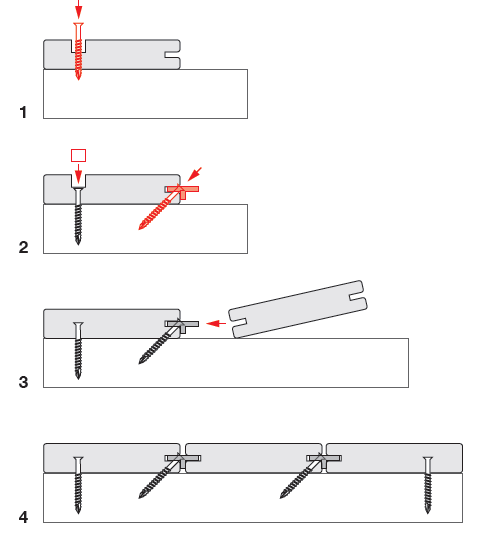 Návod montáže pomocí klipu HardWoodclip