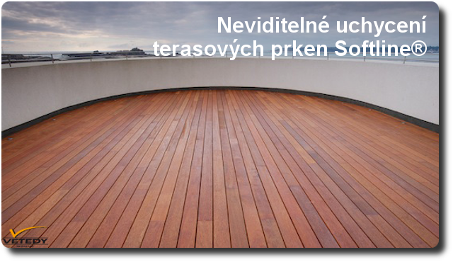 Dřevěná terasa systému uchycení Softline