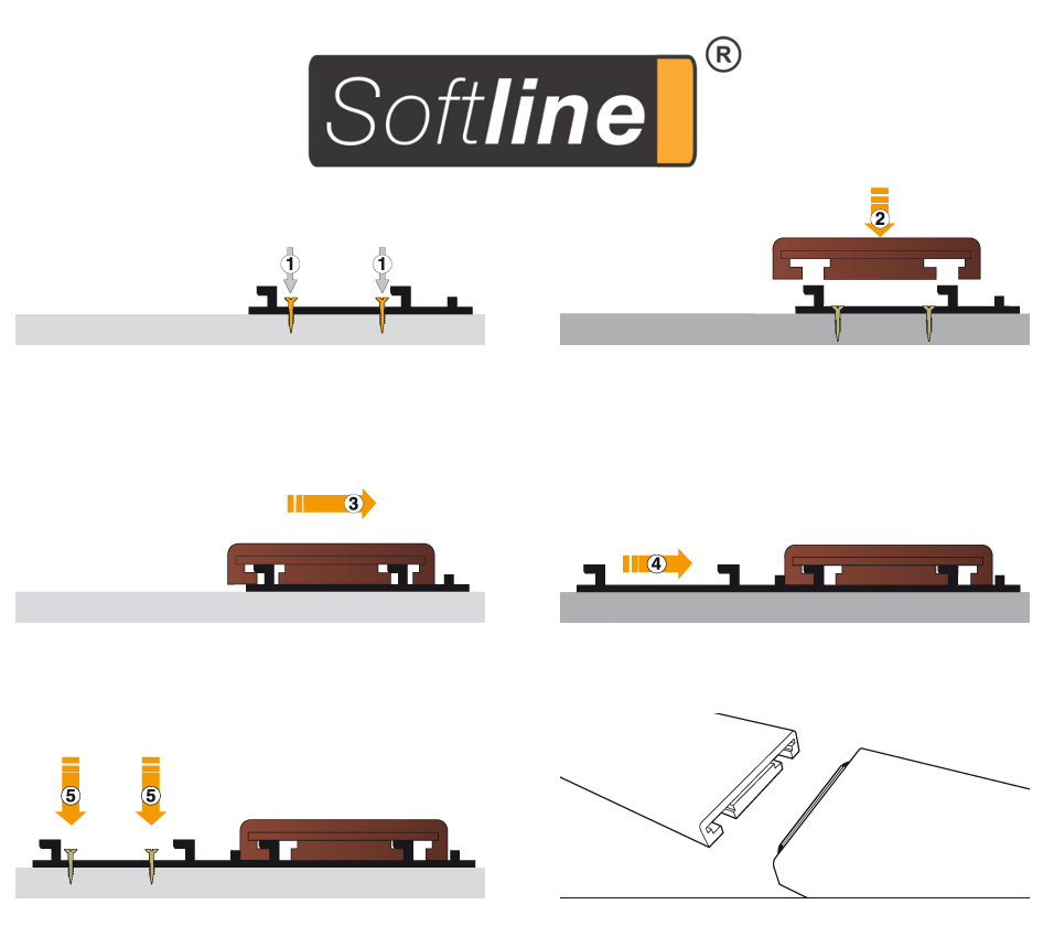 Návod montáže terasových prken pomocí systému uchycení Softline