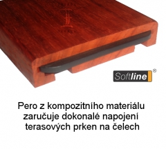 Dřevěné terasy Softline - polymerové pero