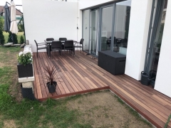 Dřevěná terasa Softline - padouk (po 14 dnech bez nátěru)