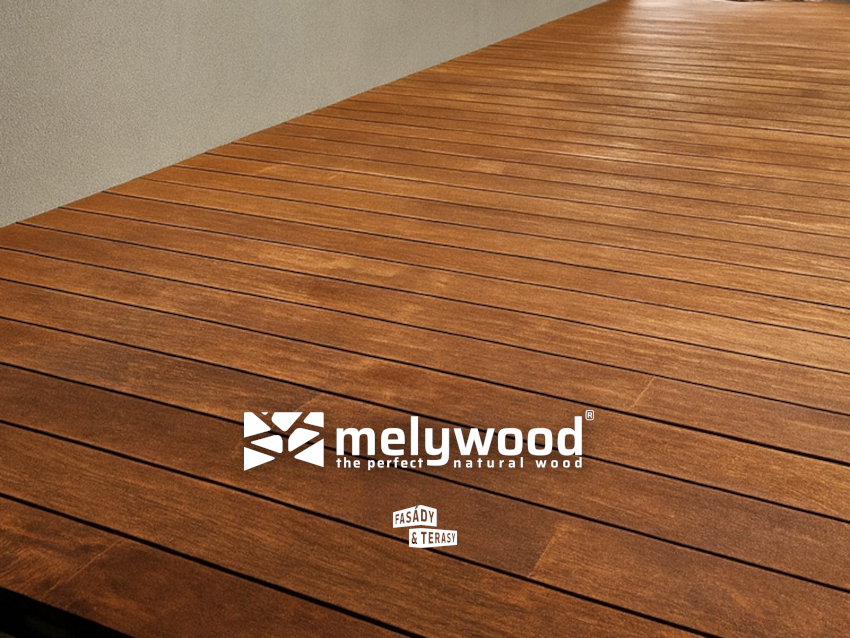 Dřevěná terasa z Melywood - upraveného Merbau, skryté uchycení Softline