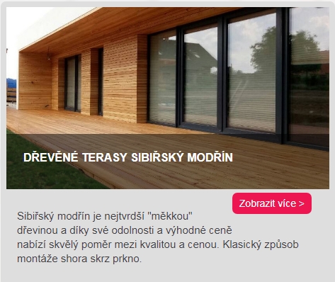 dřevěné terasy Sibiřský modřín odkaz do kategorie