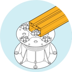 Ilustrace použití profilu U-BRS-38mm na držáku PB-KIT-2