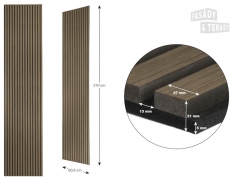 Akustický obkladový panel Dub kouřový 2700x605x21 mm