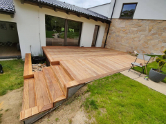 Terasa z garapy - nátěr po 1. roce od instalace