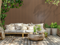 Venkovní obložení z WPC fasádního panelu (světle hnědý)