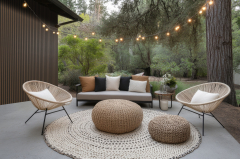 WPC venkovní obklad stěny z panelu s lamelami (tmavě hnědá)