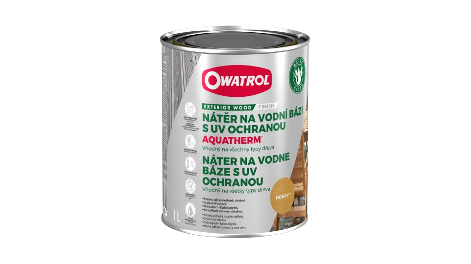 Owatrol Aquatherm - návěr na dřevo na vodní bázi s UV ochranou