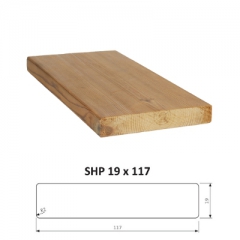 SHP hladce hoblovaná prkna ThermoWood®  - Hoblovane prkno ThermoWood SHP 19x117 mm