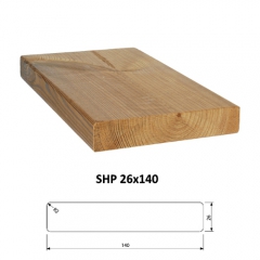 SHP hladce hoblovaná prkna ThermoWood®  - Hoblovane prkno ThermoWood SHP 26x140 mm