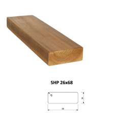 SHP Hranoly a latě ThermoWood® | Fasády&Terasy - SHP hranol ThermoWood 26x68 mm