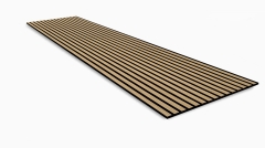 Dřevěný akustický panel SMART 2440x600x10 mm - tenký obklad stěny pro lepší akustiku - Akustický panel SMART Dub olej