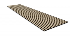 Dřevěný akustický panel SMART 2440x600x10 mm - tenký obklad stěny pro lepší akustiku - Akustický panel SMART Dub světlý