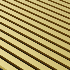 Akustický obklad na stěnu Celobarevný 2600x600x17 mm | Fasády & Terasy - Zlatá 10039