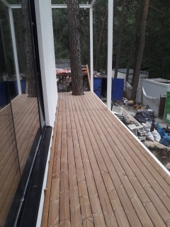 Dřevěná terasa termowood borovice, Jevany (2019)