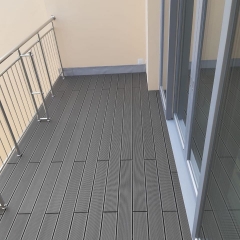 Balkon z wpc prken Likewood 25x140 mm šedá (realizace 2020)