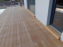 Montáž dřevěné terasy z garapy, Dačice (10/2021)