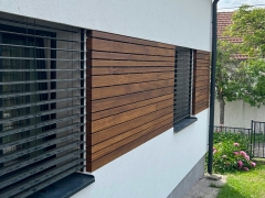 Dřevěná fasáda Ayous (kombinace s omítkou), Buštěhrad 2022