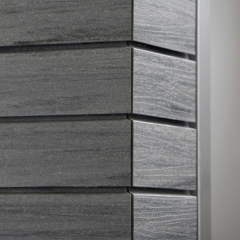 Dřevoplastová fasáda, odstín šedý