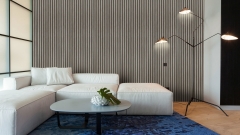 Dekorační obklady na stěnu do obýváku - dekor Dub šedý (folie)