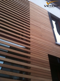 Dřevěná fasády Techniclic Iroko