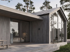 ThermoWood Luna Arctic - fasádní obklady se stříbrně šedou patinou